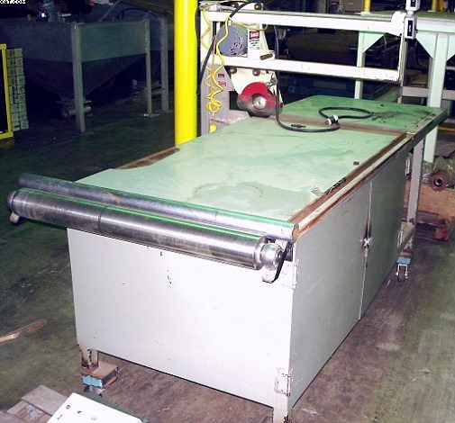 J.M. FEIGHERY Cutting Table, circular cross cutter,